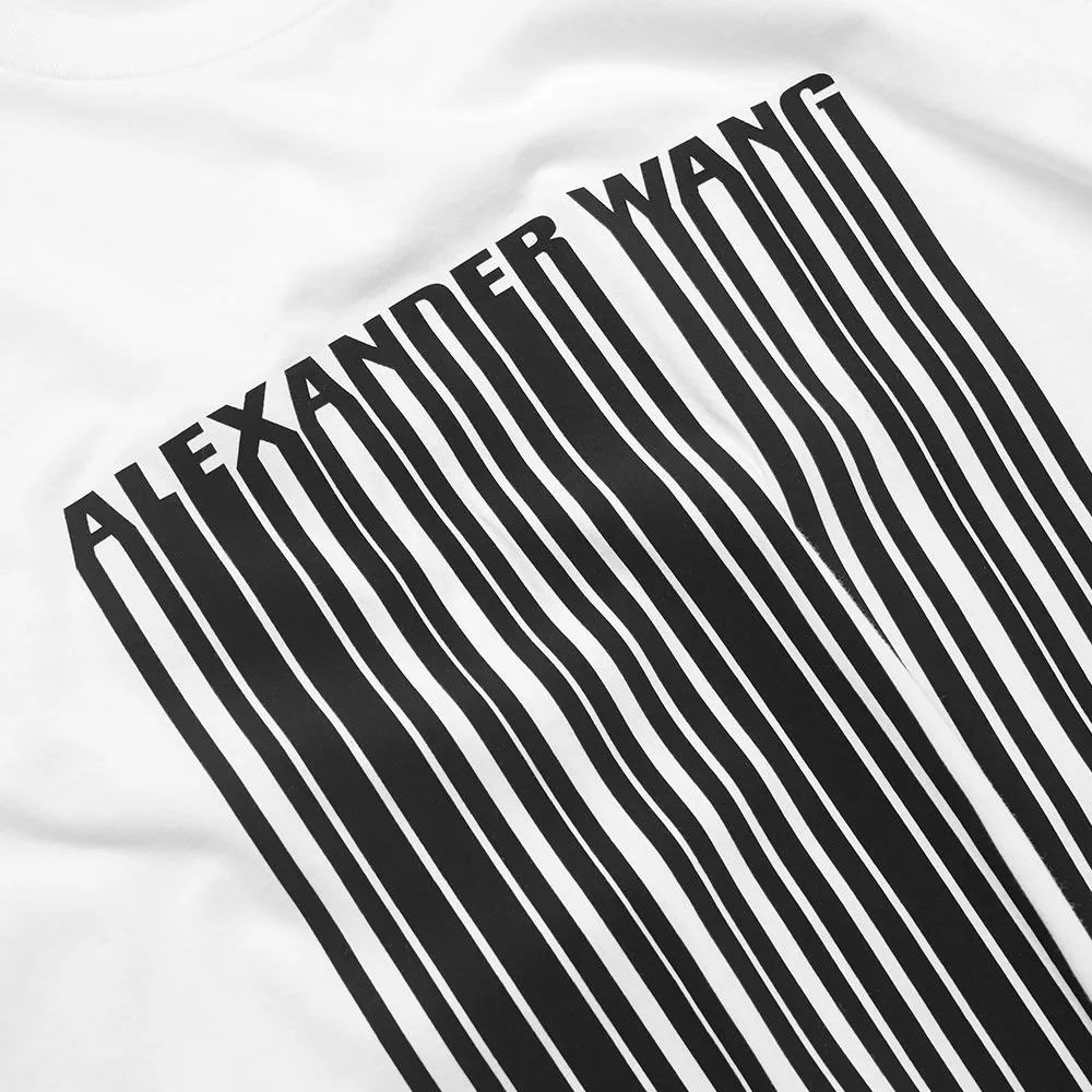 Alexander Wang Long Sleeve Barcode TeeWhite