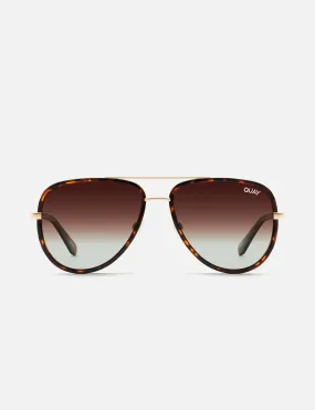 All In Mini Polarized Sunglasses, Tort/Brown Fade