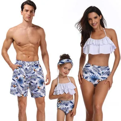 AshoreShop Family Matching Swimwear Mother Daughter Father Son