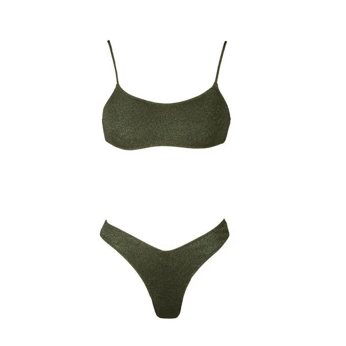 BANDEAU BIKINI WITH SLIP Woman Army