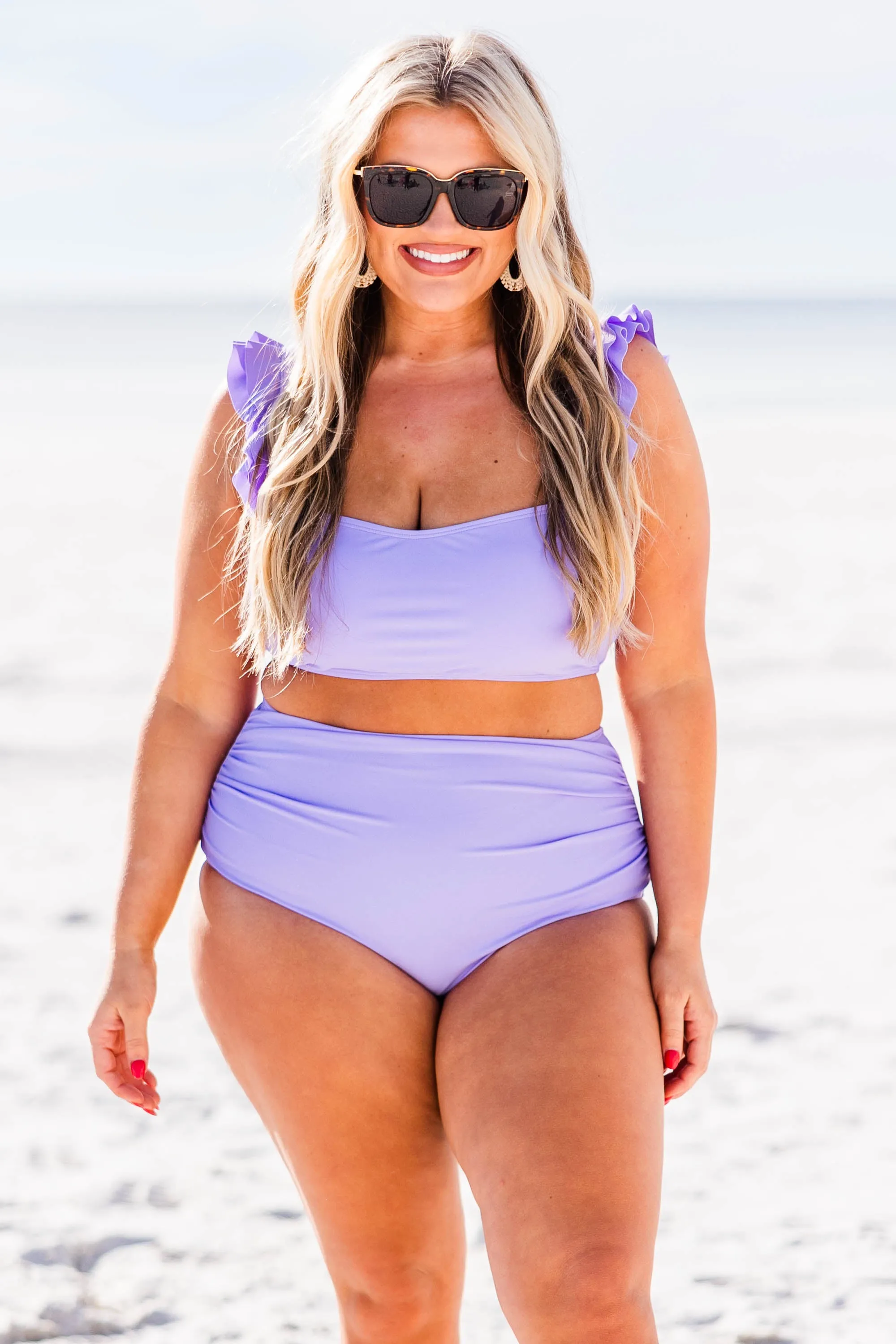 Beach Trip Swim Top, Lavender