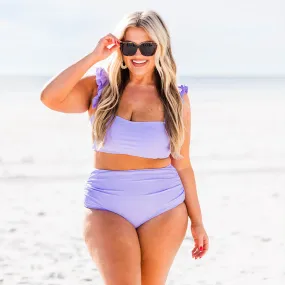 Beach Trip Swim Top, Lavender