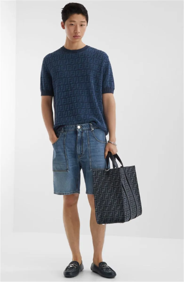 BLUE FF COTTON AND LINEN JUMPER