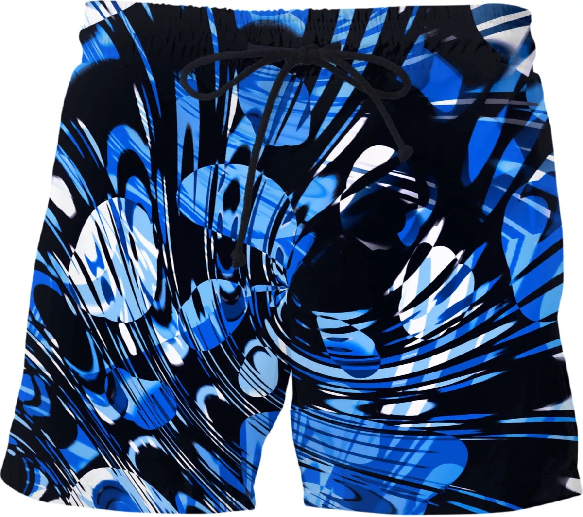 Blue Psychedelic Swim Shorts