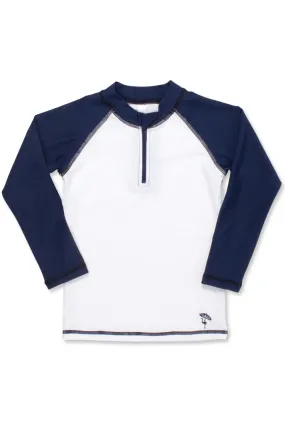 boy rashguard - navy/white