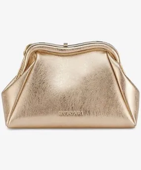 Bvlgari Womens Gold Serpentine metallic-leather clutch bag