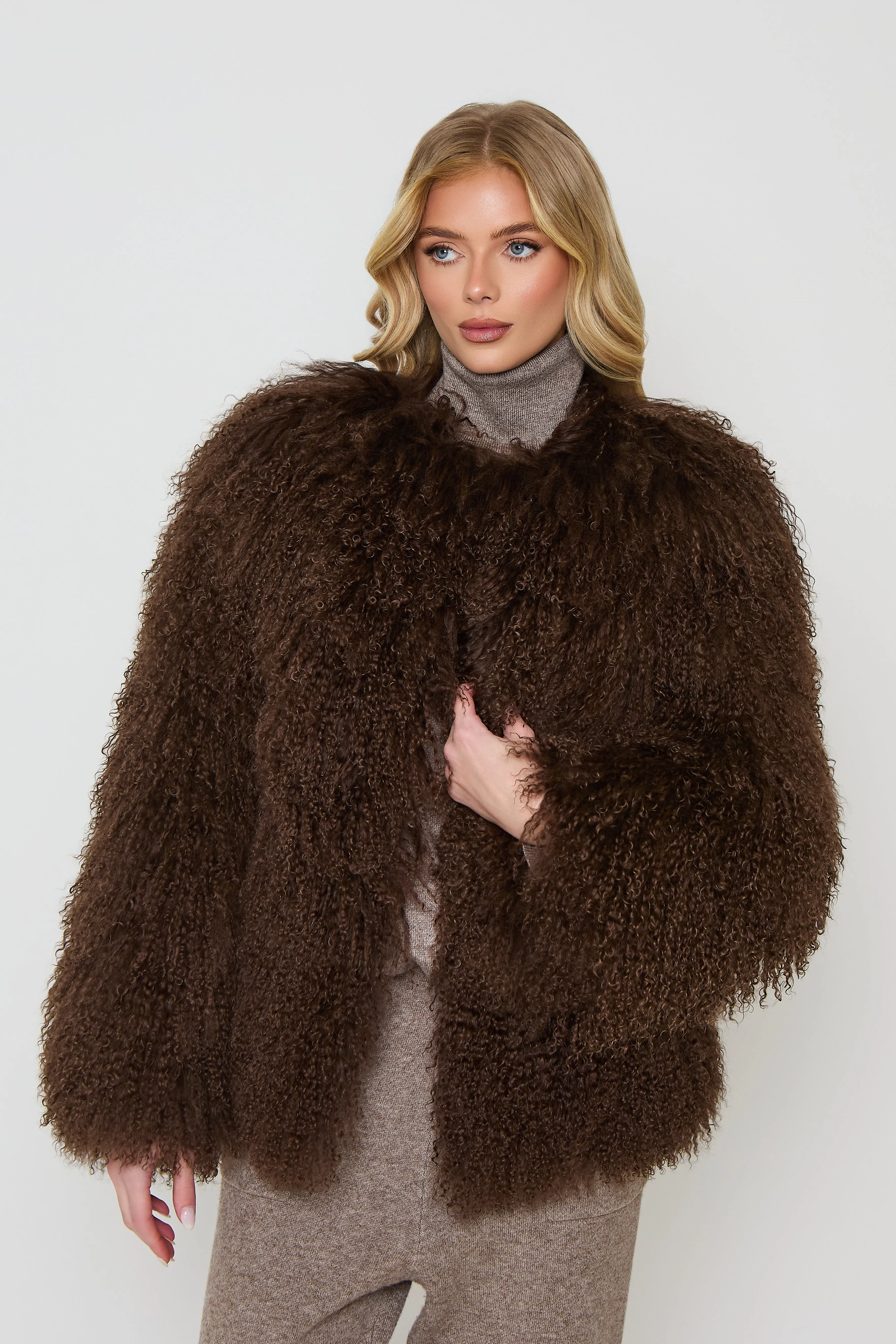 Cali Mongolian Fur Coat