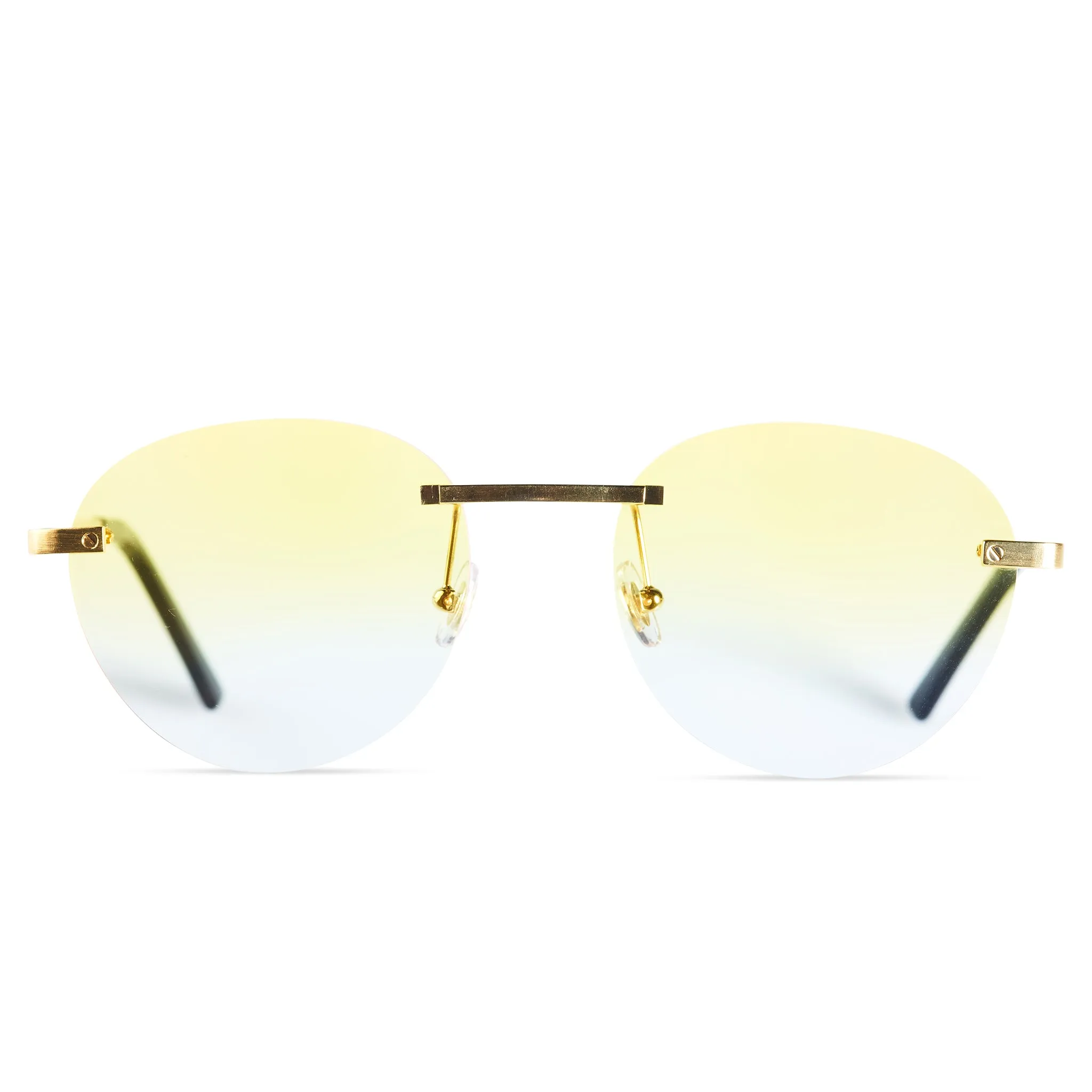 Cartier Eyewear Custom CT0167O Santos De Cartier Rimless Sunglasses