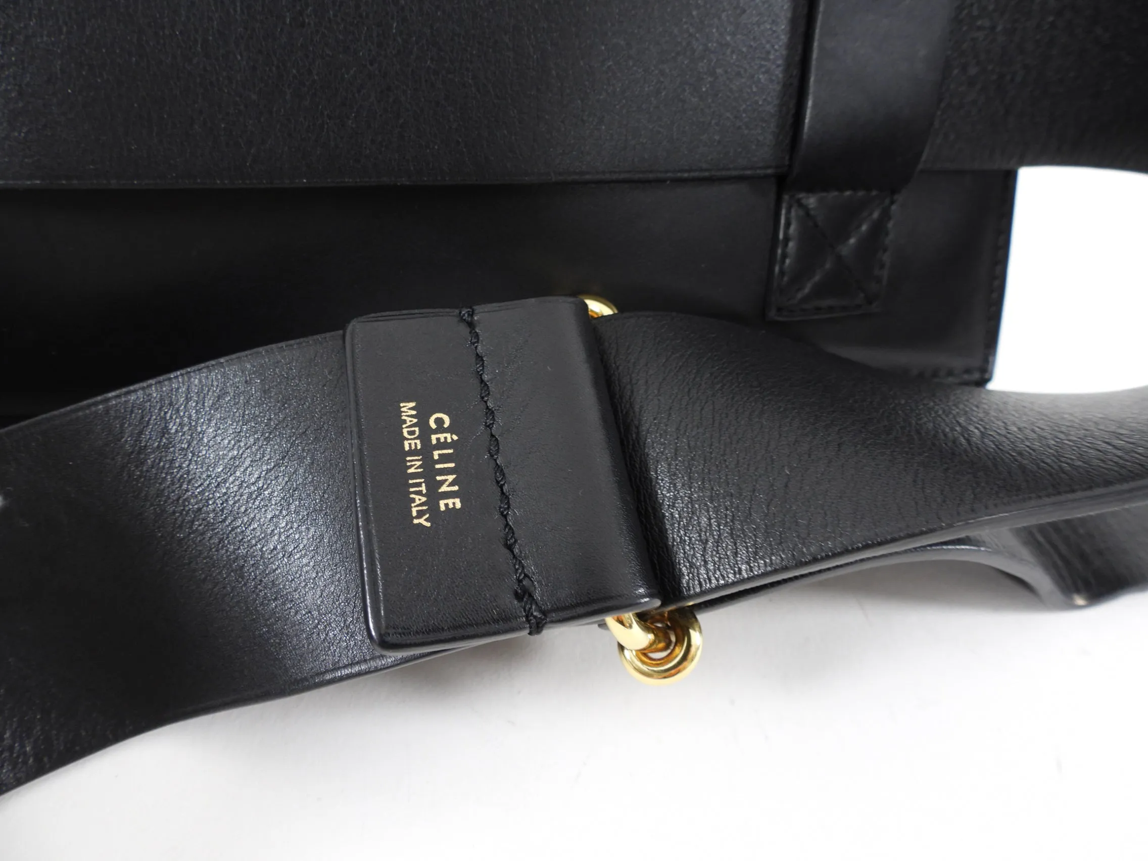 Celine Black Leather Waist Bum Bag