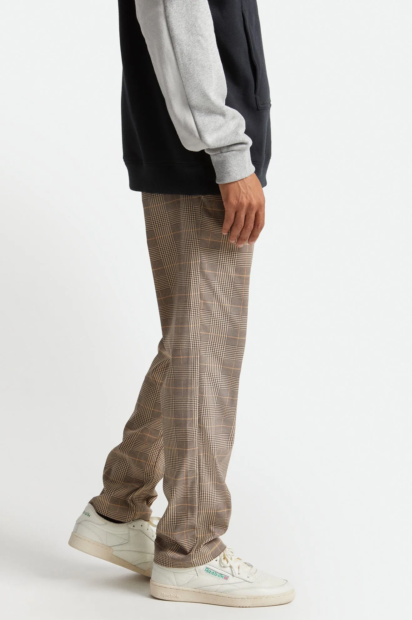 Choice E-waist Taper Utility Pant - Brown Plaid