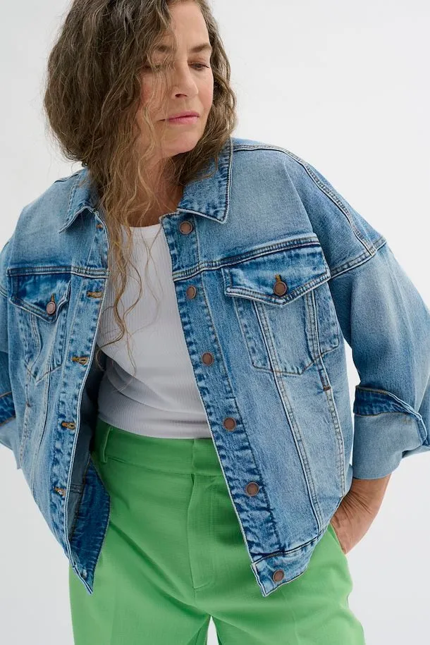 DangoMW Oversize Denim Jacket Light Blue Retro