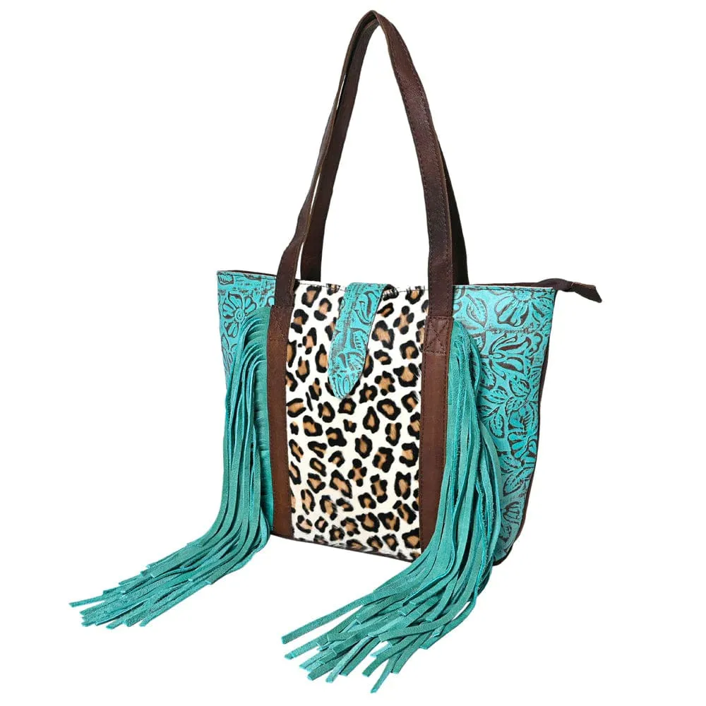 Dreamer Turquoise Leopard Bag