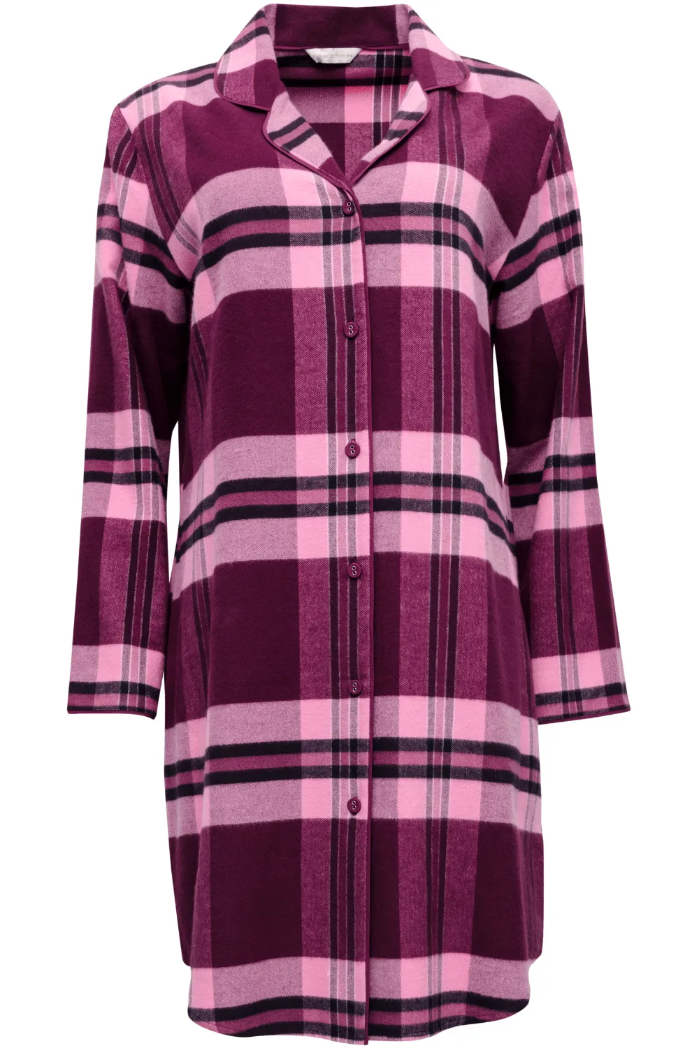 Eve Check Long Sleeve Nightshirt