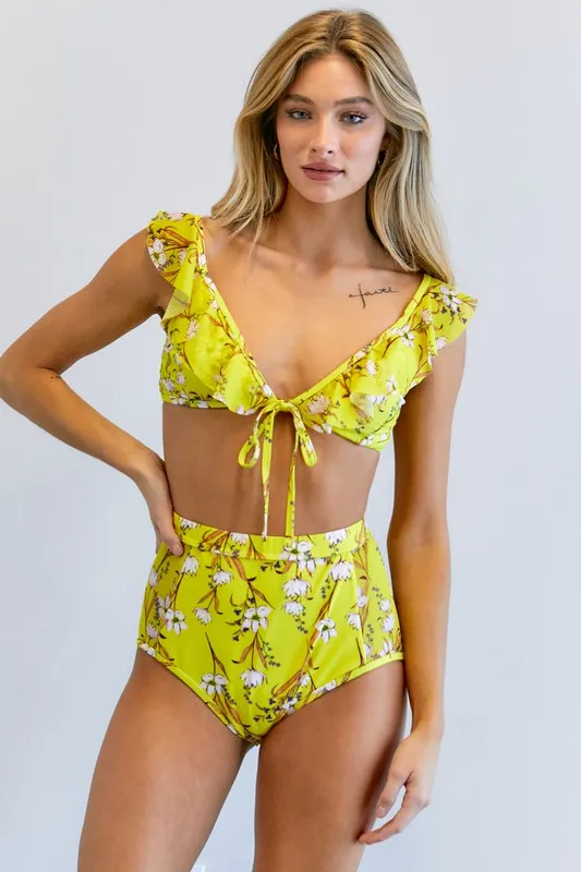 Floral Printed Swimwear Set