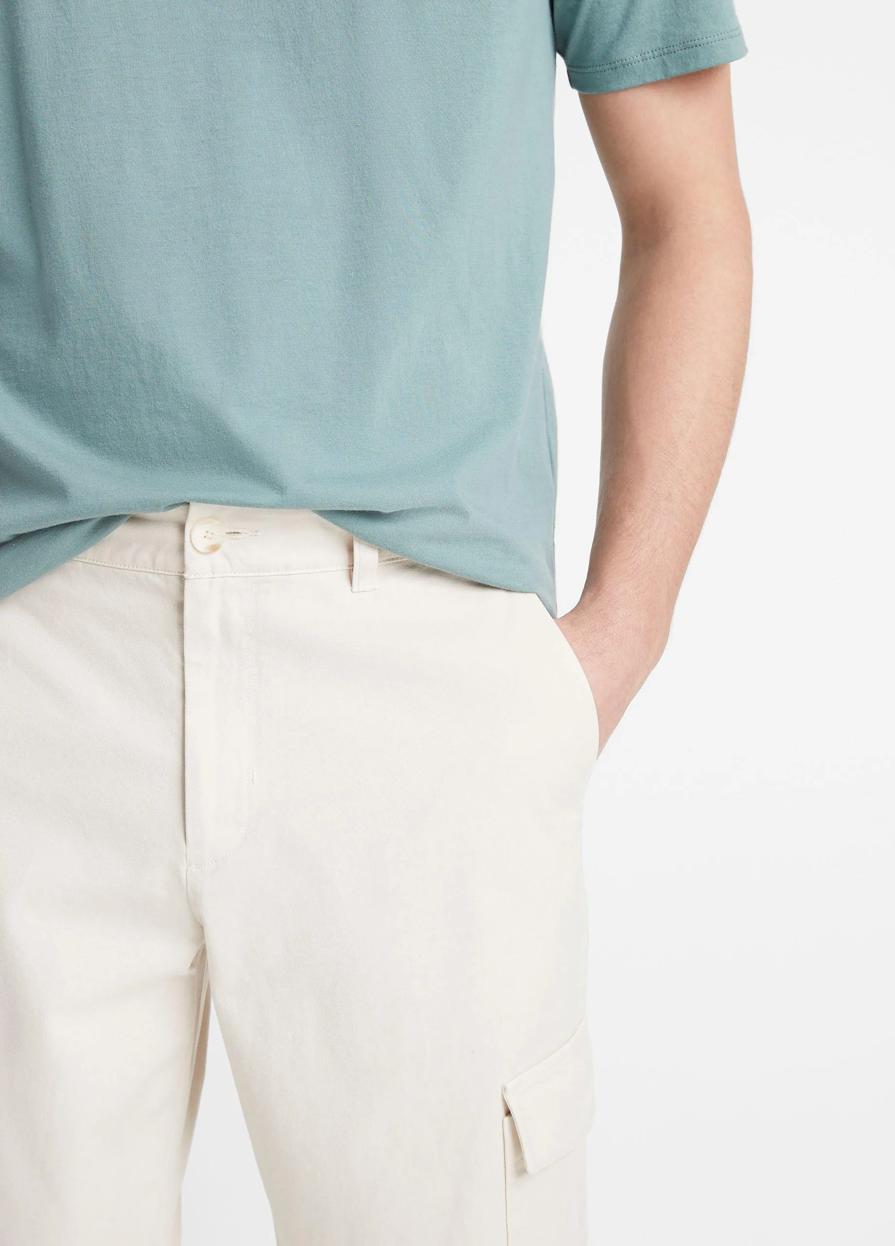 Garment Dye Cotton Twill Cargo Pant