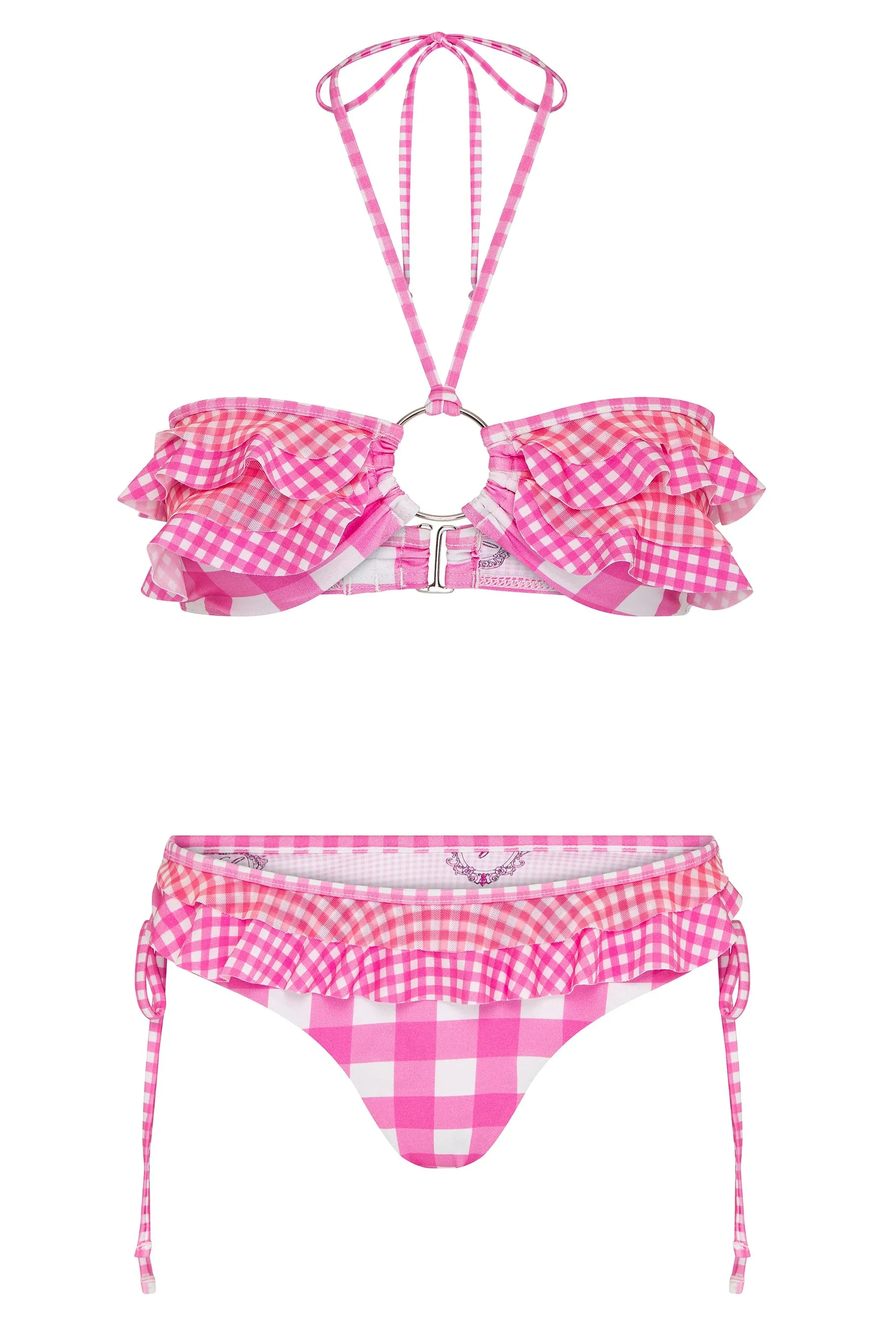 Gingham Bandeau Bikini Top