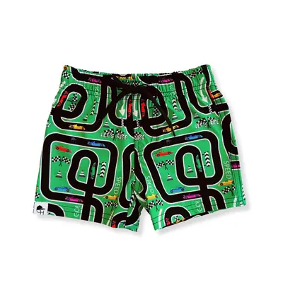 Green Racing Hybrid Swim Shorts