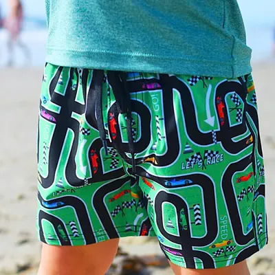 Green Racing Hybrid Swim Shorts