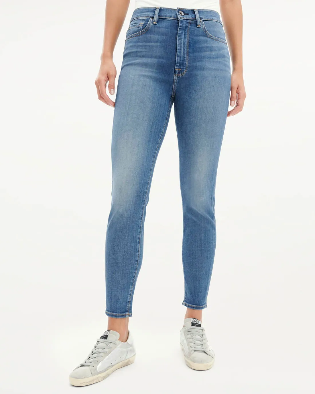 High Waist Ankle Skinny Jeans