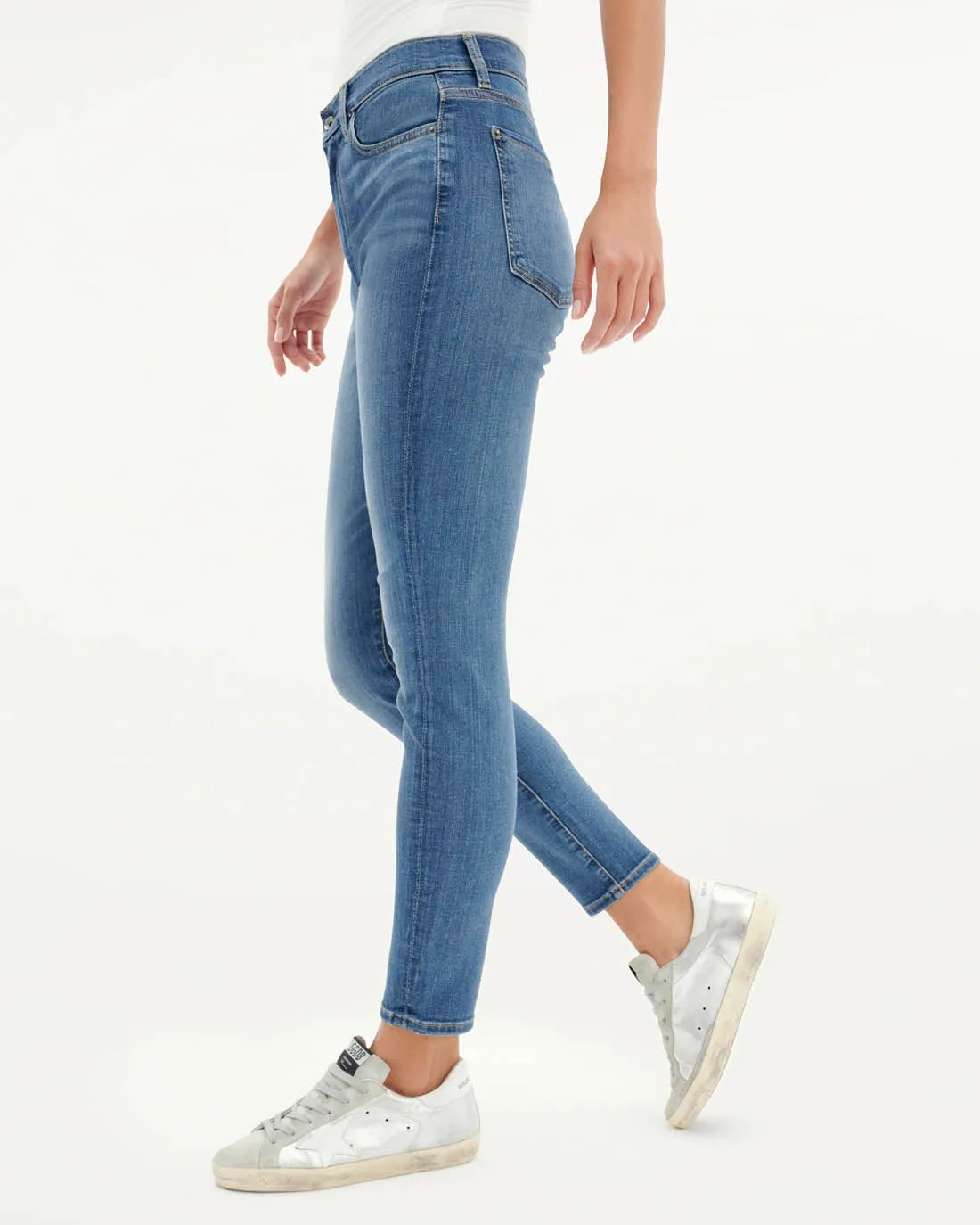 High Waist Ankle Skinny Jeans