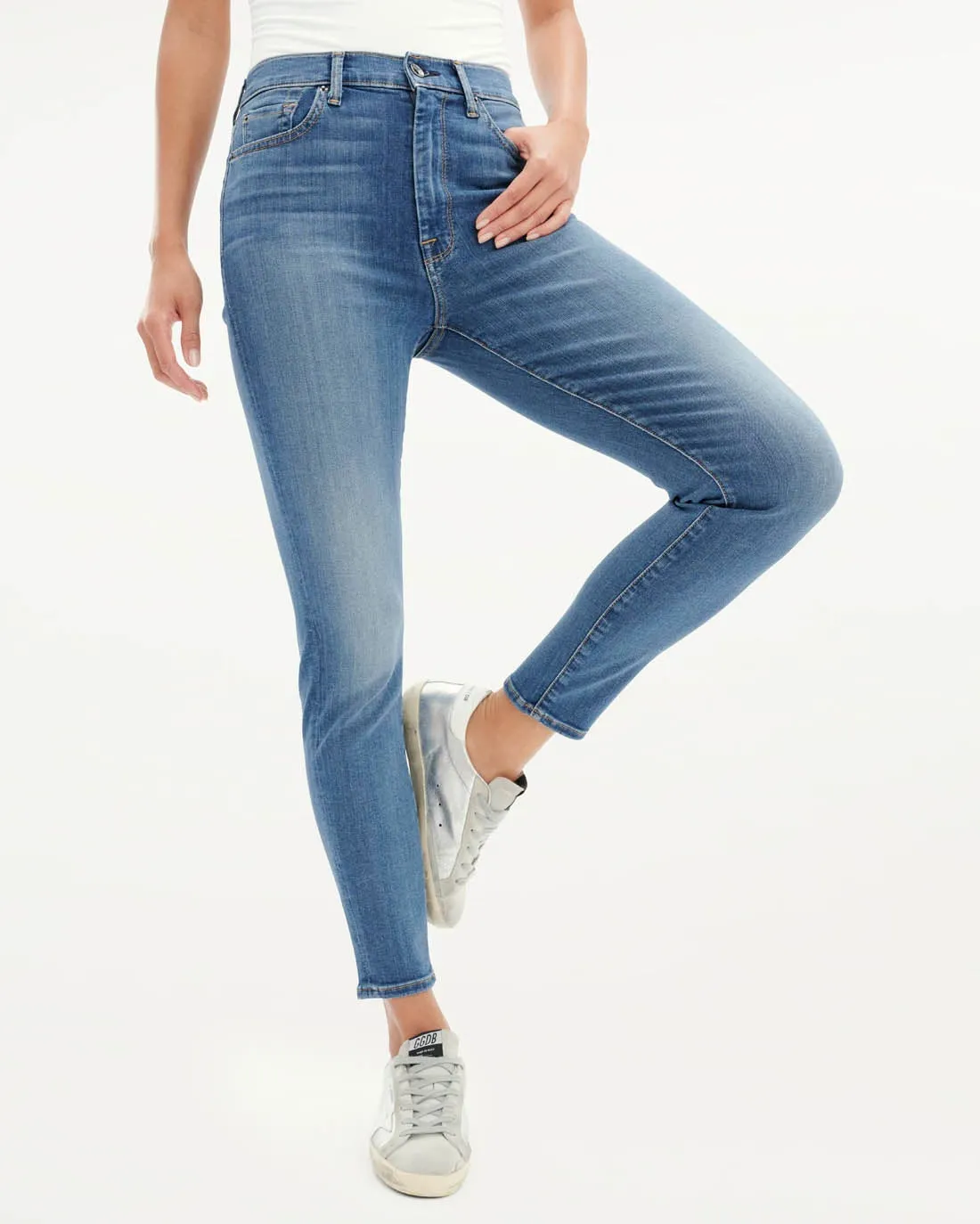 High Waist Ankle Skinny Jeans