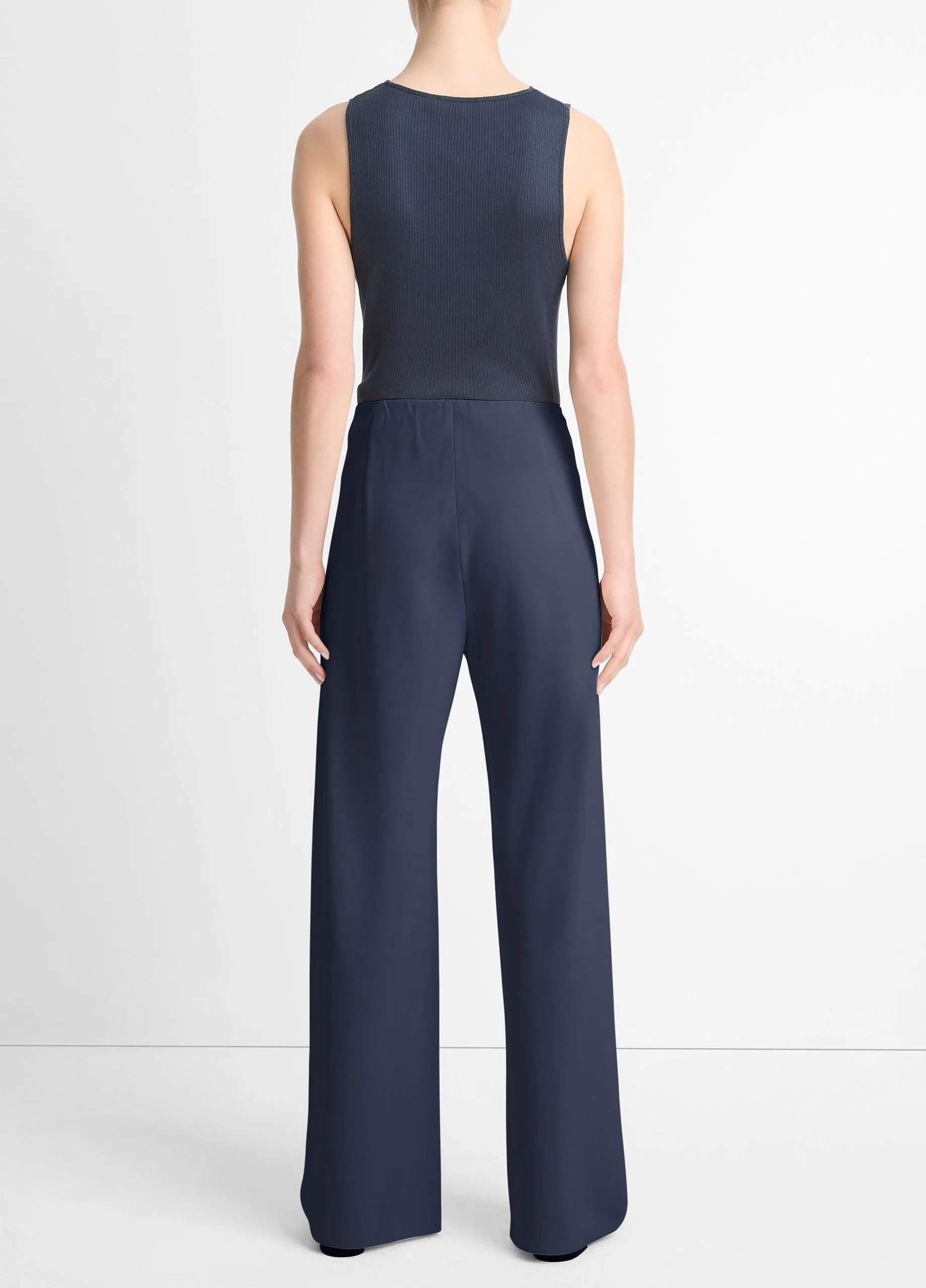 High-Waist Crepe Bias Pant