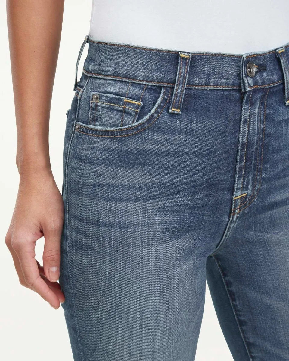 High Waist Slim Kick Jeans