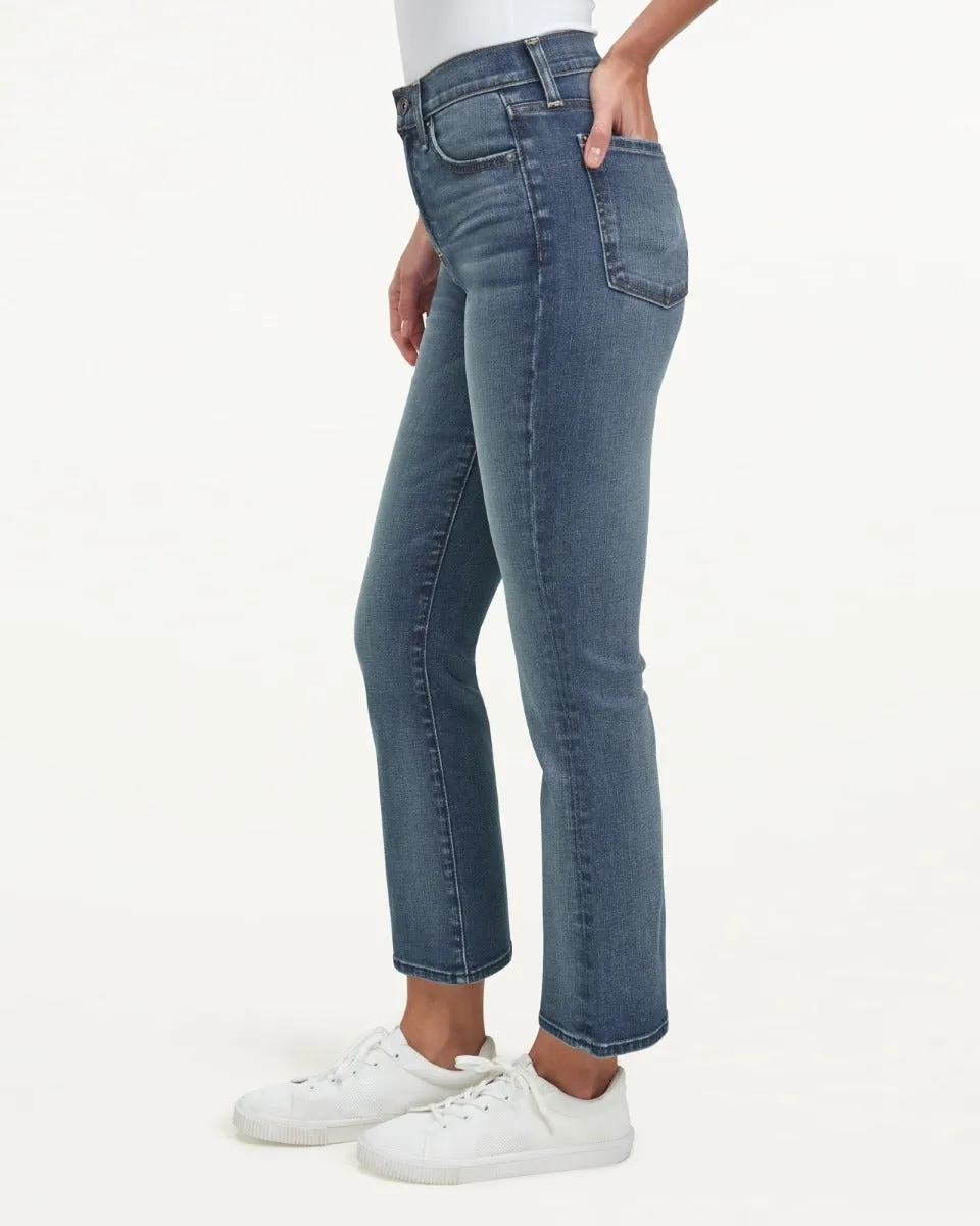 High Waist Slim Kick Jeans