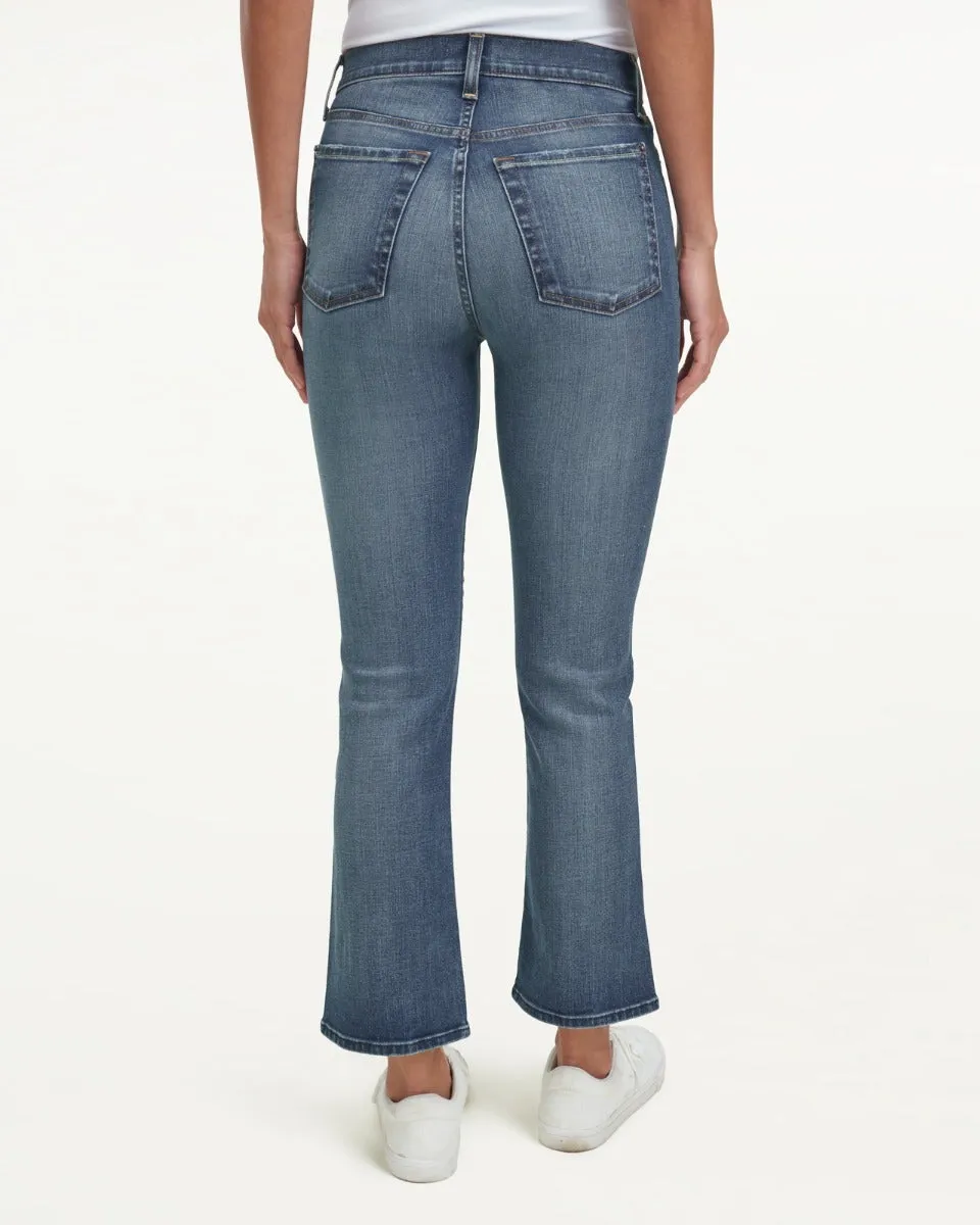 High Waist Slim Kick Jeans