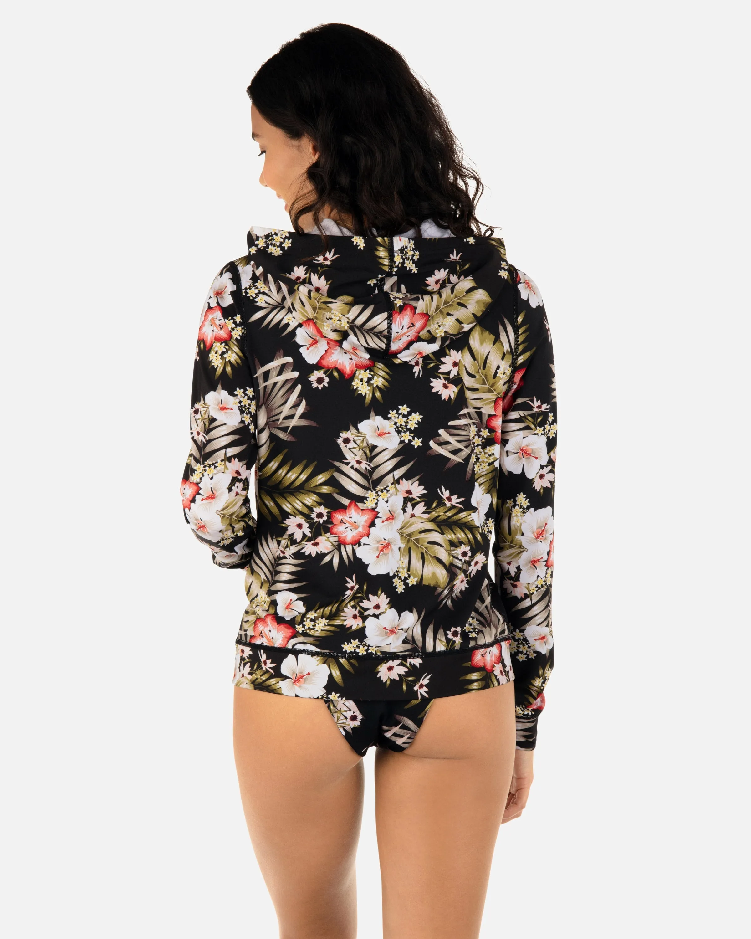 Highland Tropics Zip Hoodie Rashguard