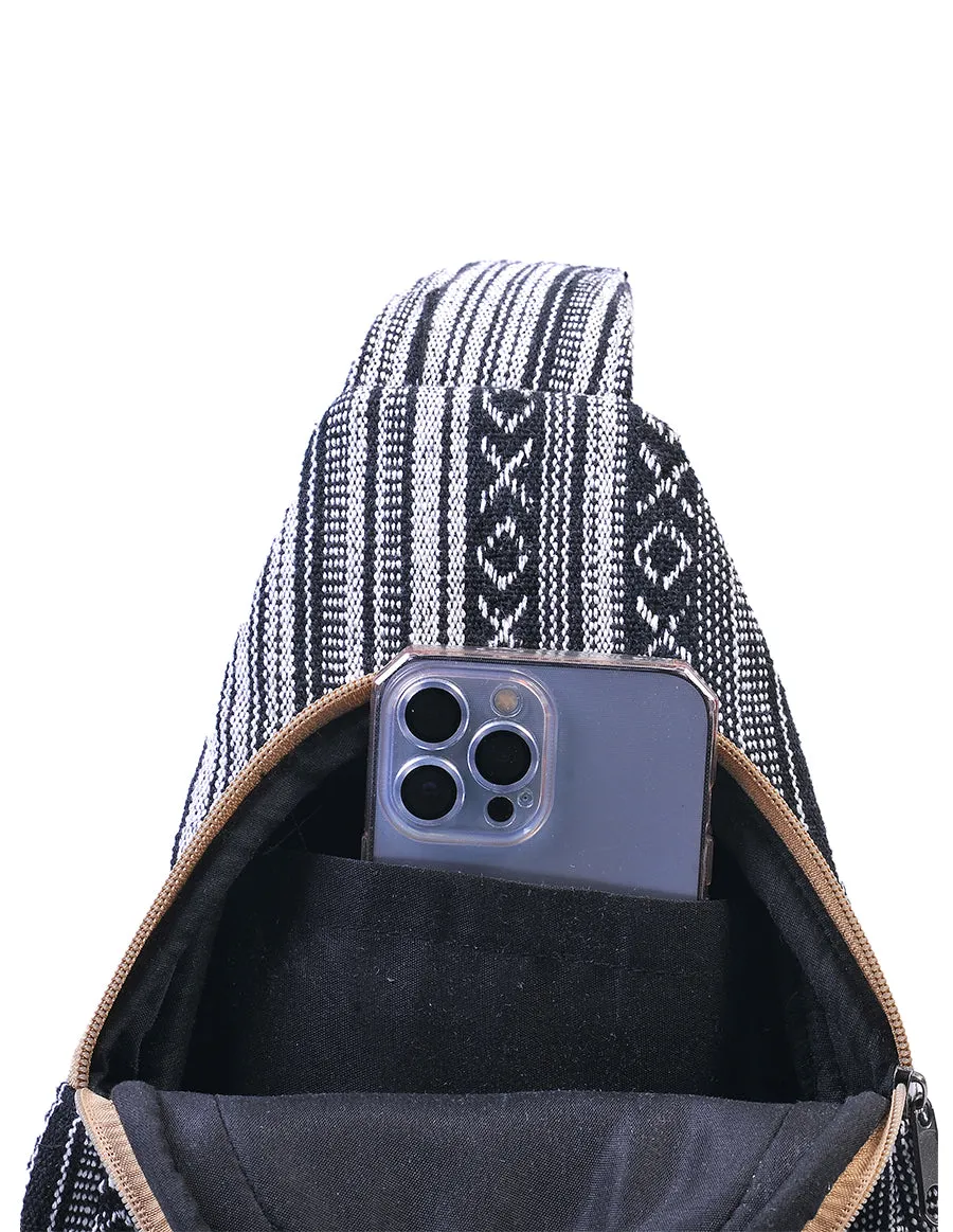 Hippie Boho Cotton Bohemian Crossbody Sling Bag Backpack