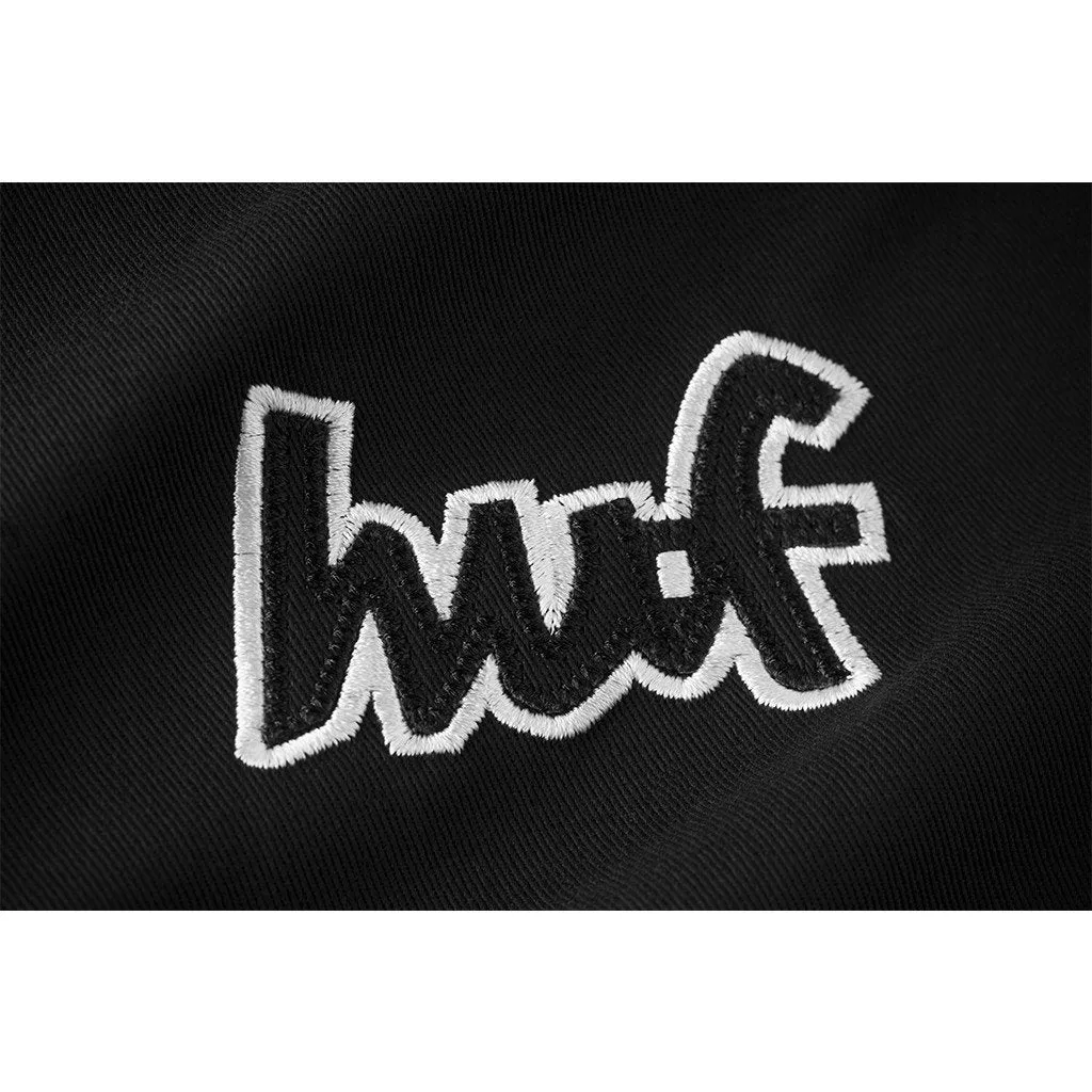 HUF X CHOCOLATE CHUNK VARSITY JACKET // BLACK/WHITE