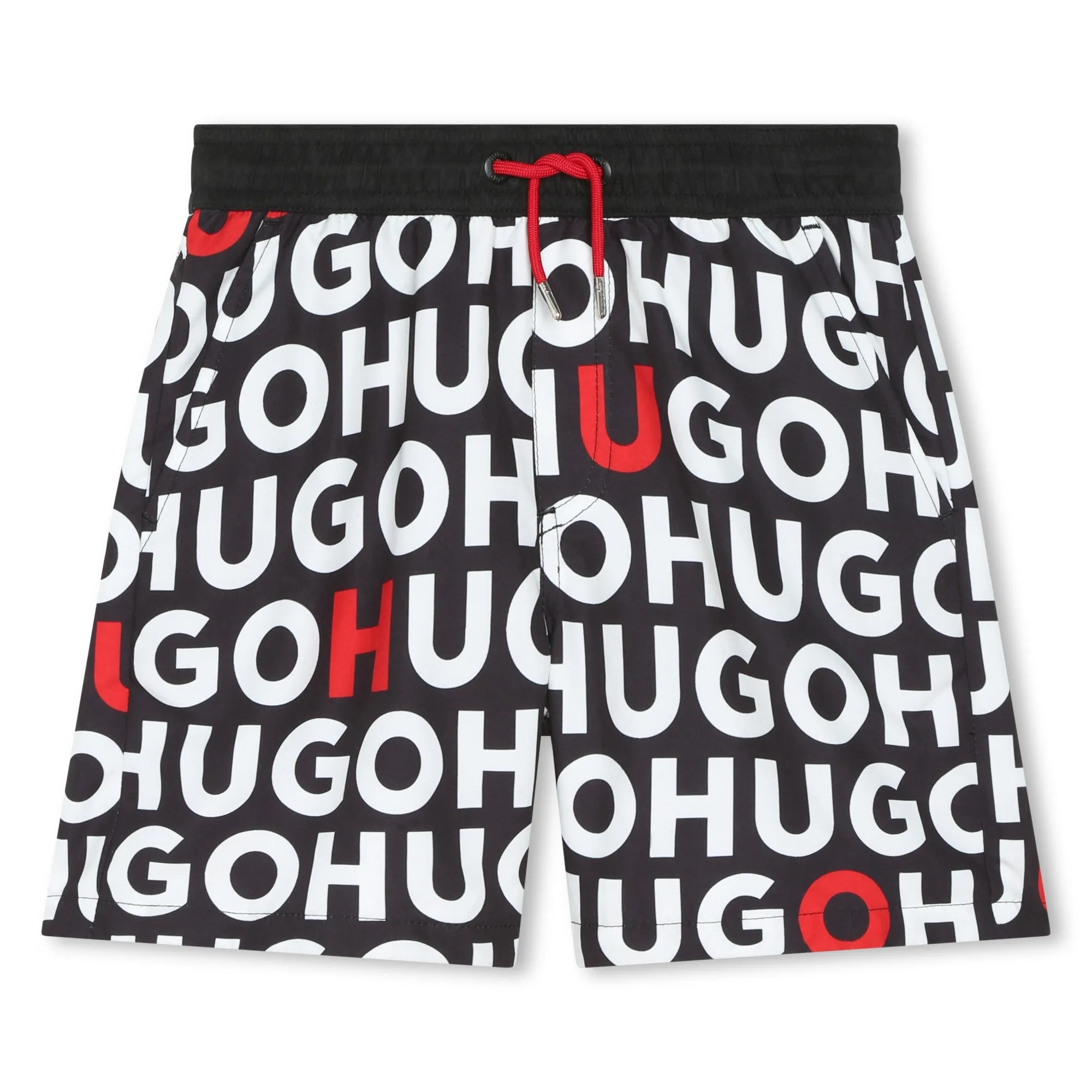 Hugo Swim Shorts All Over Logo Black