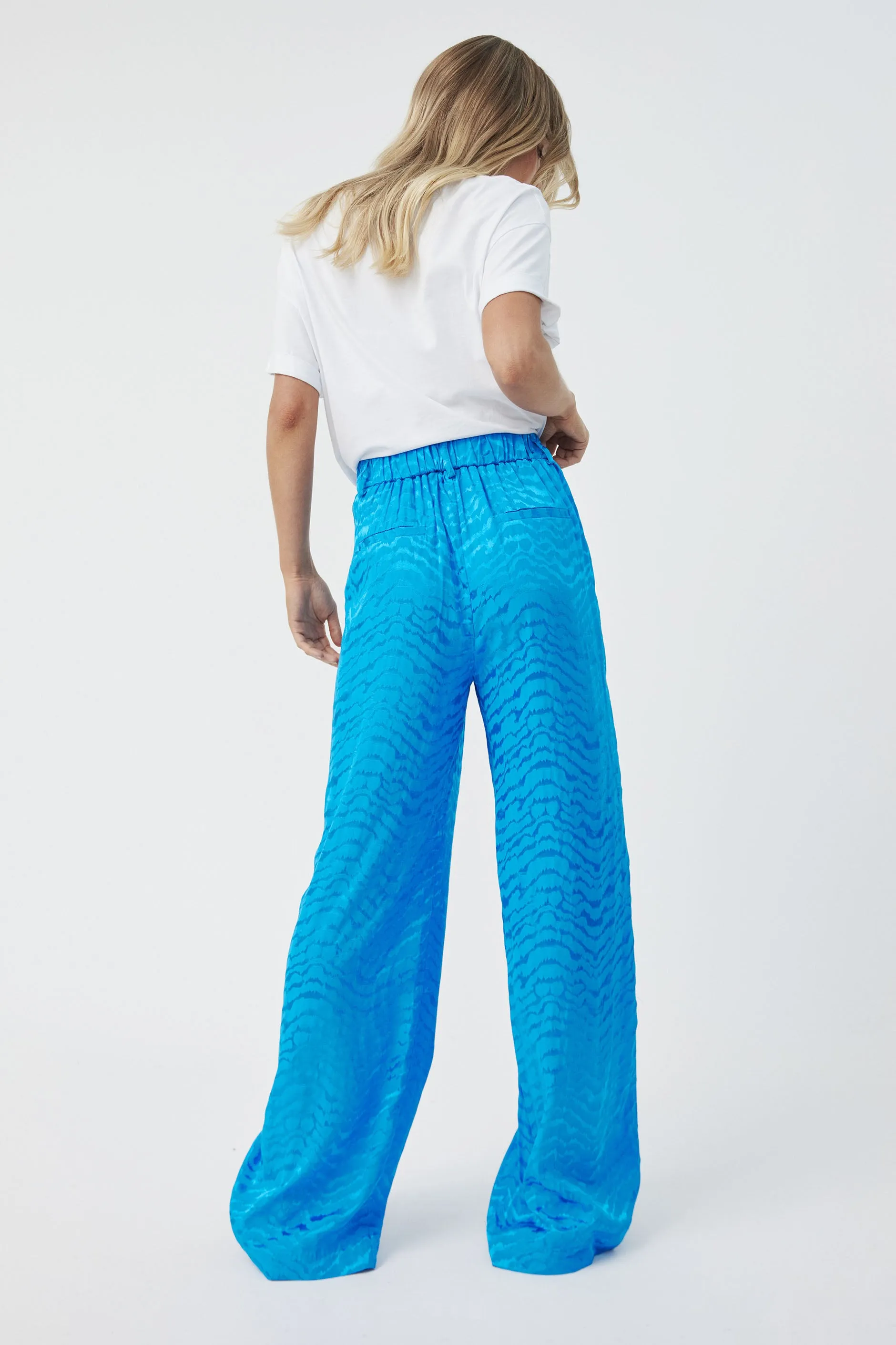 Jamie Jacquared Wide Leg Pant