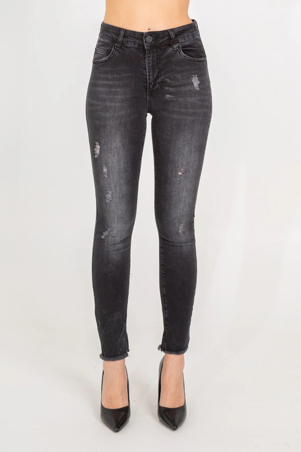 Jeans Mandy skinny con rotture