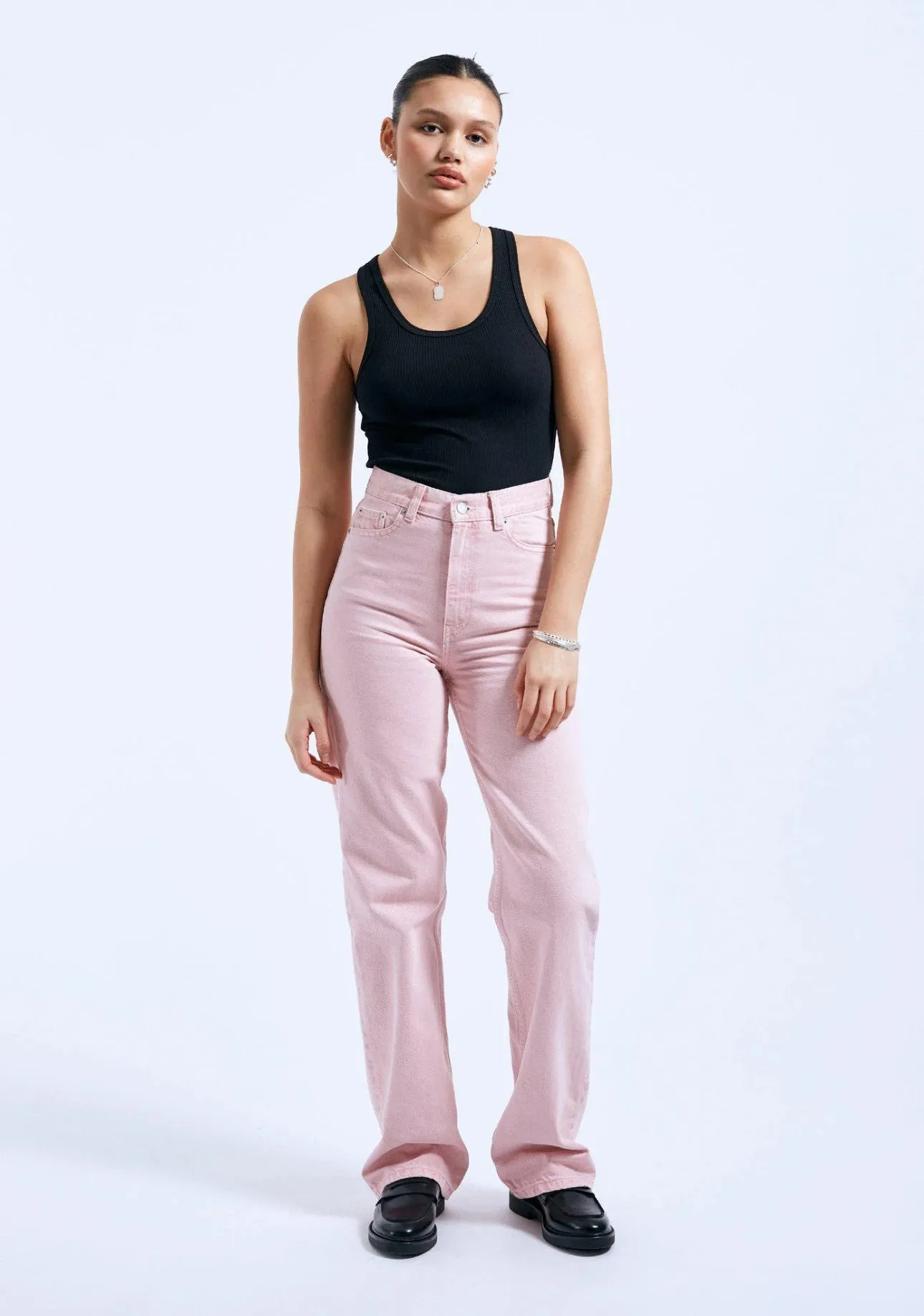 JEANS REGULAR FIT ECHO WASHED PINK