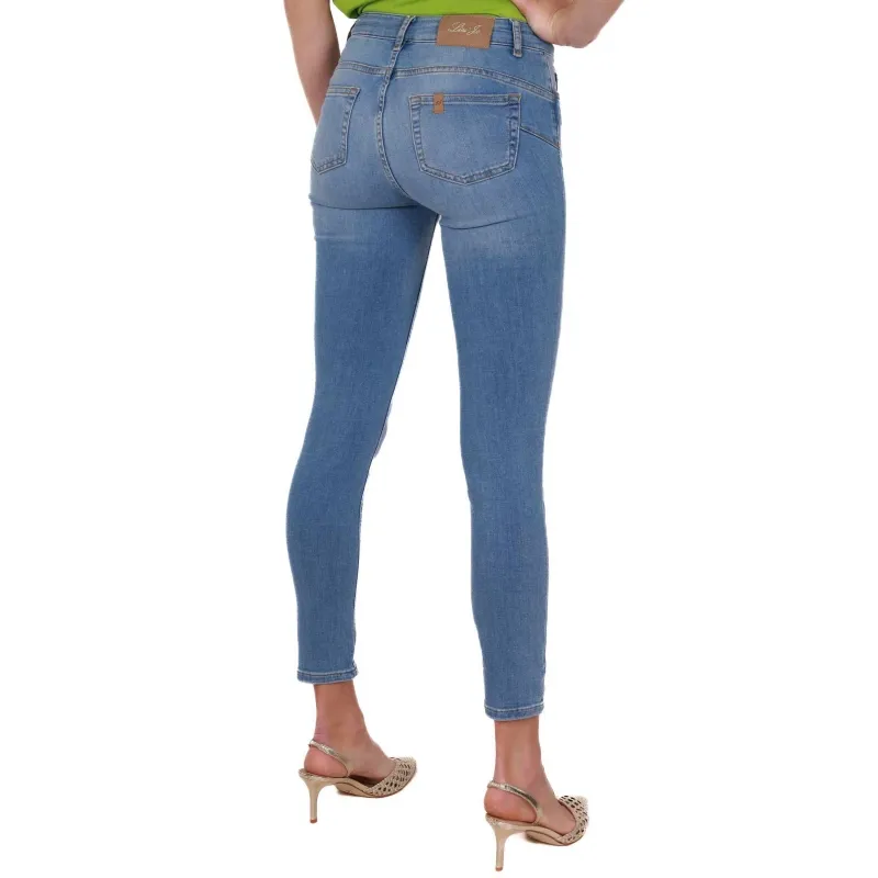 JEANS SKINNY IN DENIM STRETCH, AZZURRO