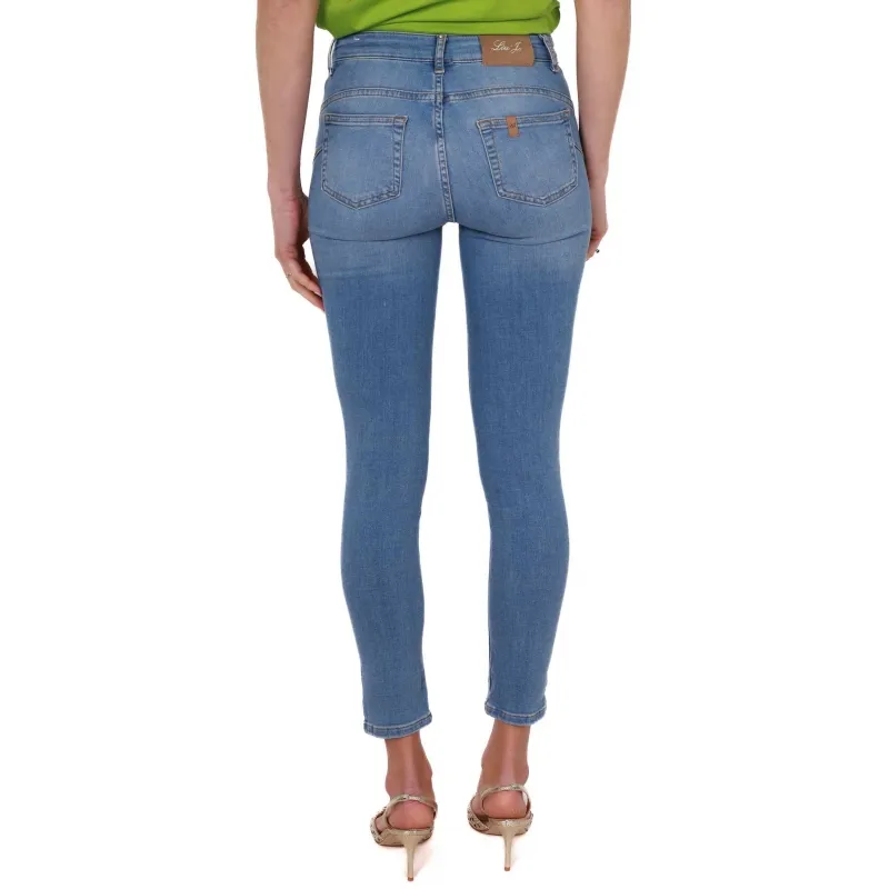 JEANS SKINNY IN DENIM STRETCH, AZZURRO