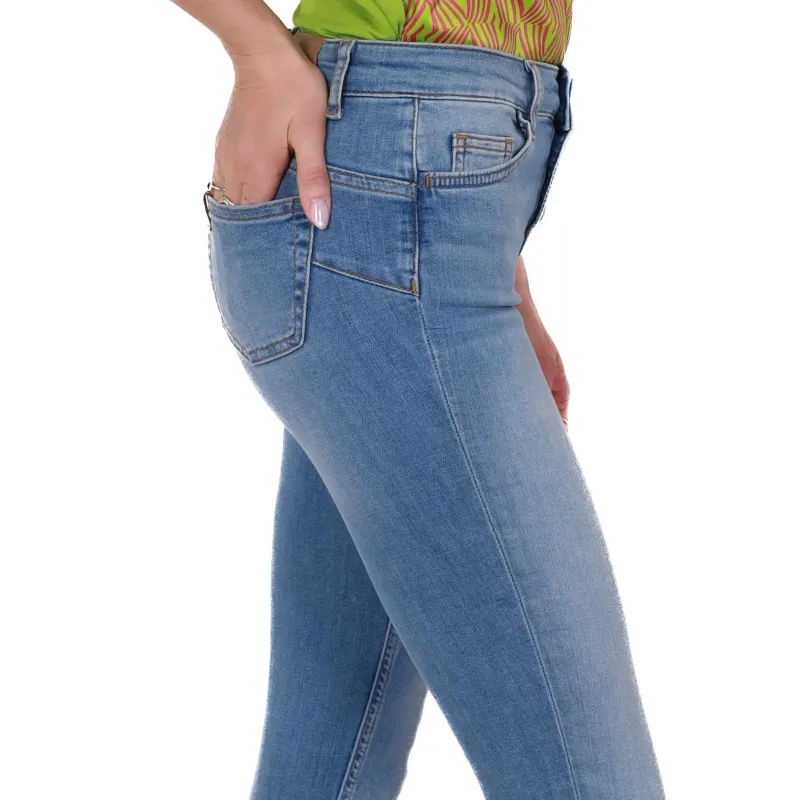 JEANS SKINNY IN DENIM STRETCH, AZZURRO