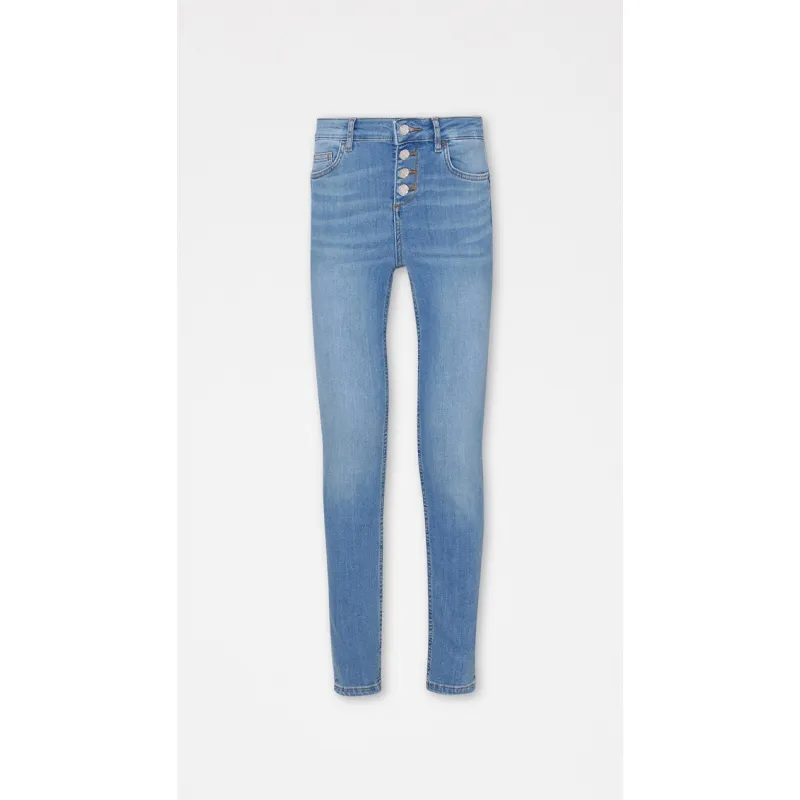 JEANS SKINNY IN DENIM STRETCH, AZZURRO