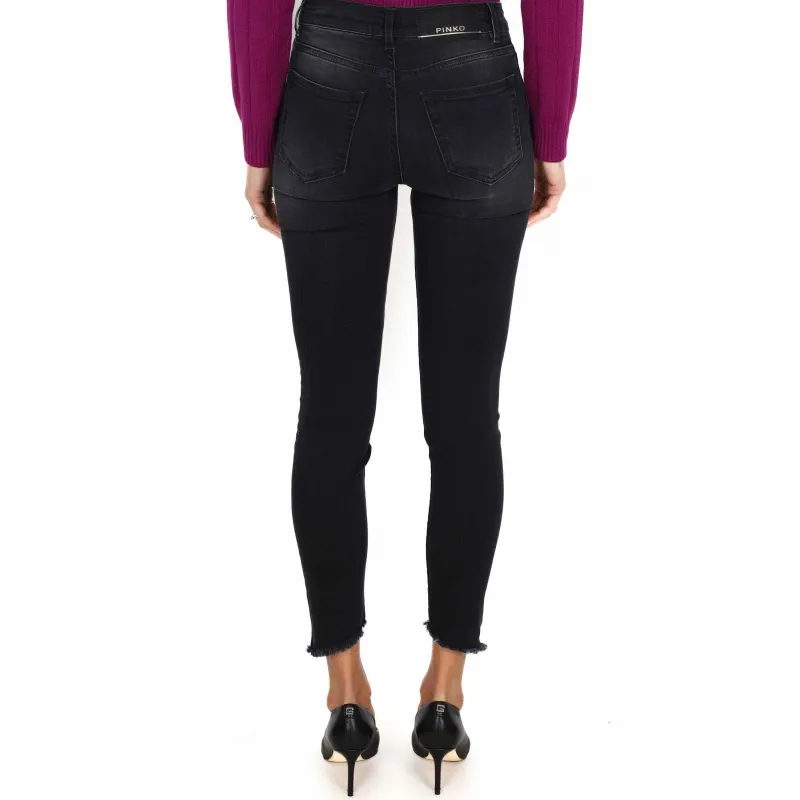 JEANS SKINNY IN TELA DENIM, NERO