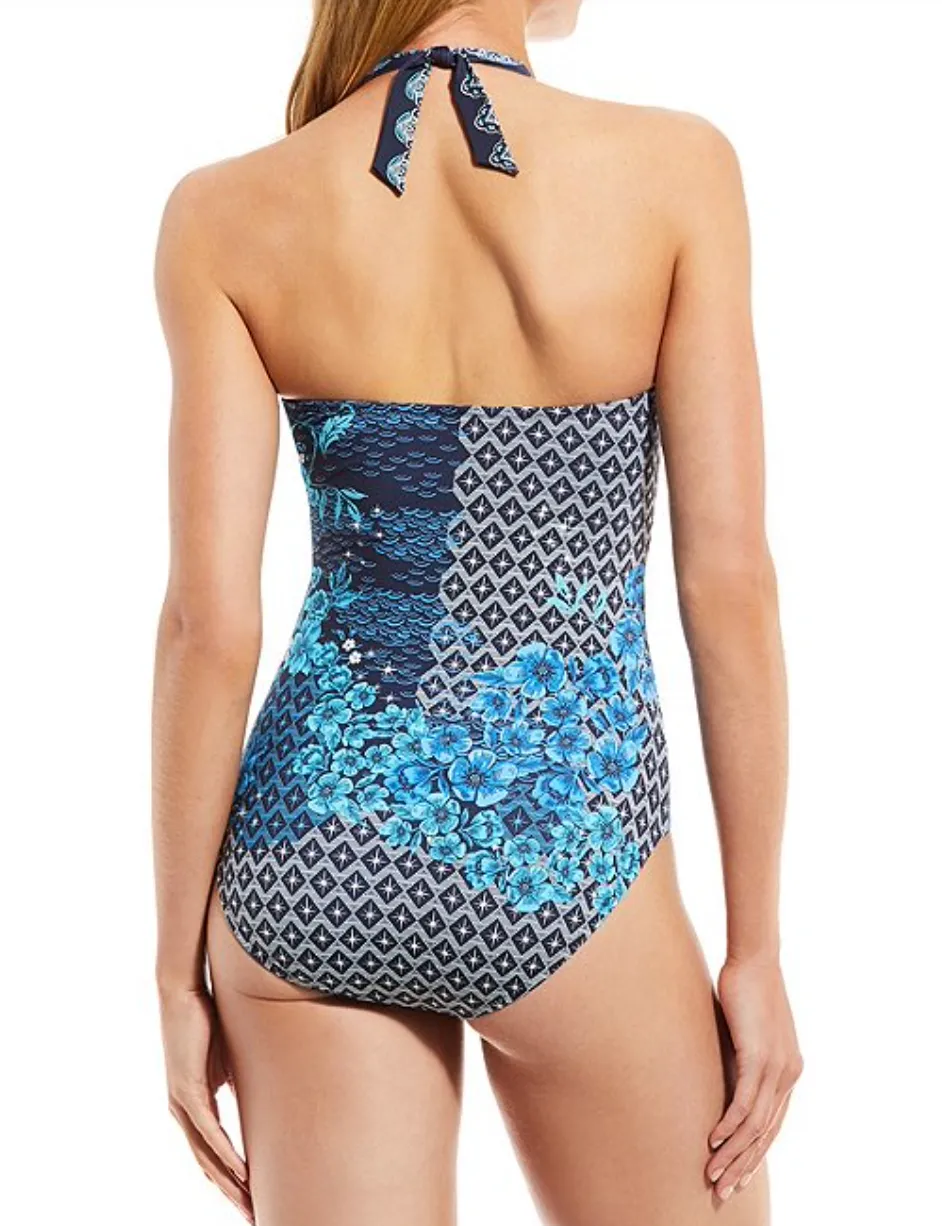 Johnny Was Sady One Piece Dark Blue Multi