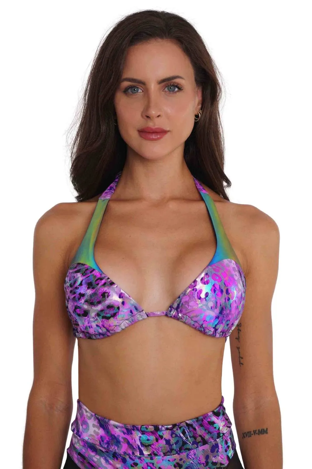 Jungle Cat Reflective Bikini Top