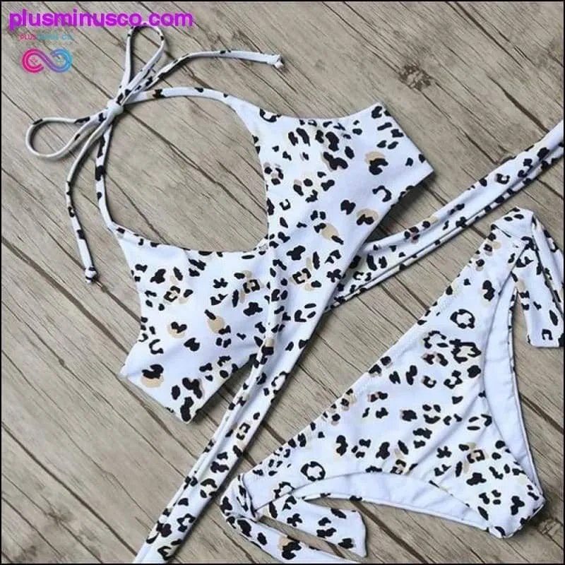 leopard swimsuit snake print bikini sexy cross bandage