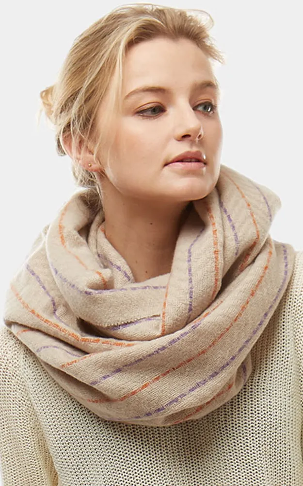 LOF906 Herringbon Pattern Infinity Scarf