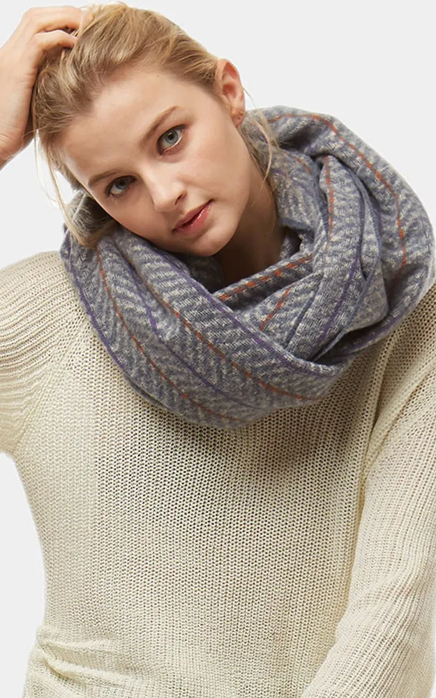 LOF906 Herringbon Pattern Infinity Scarf