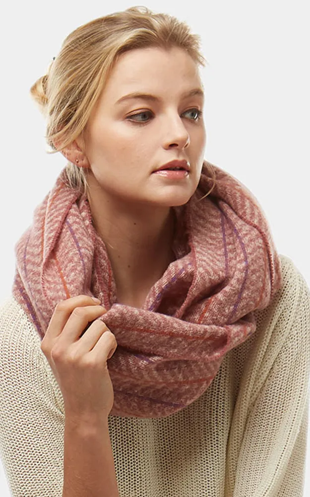 LOF906 Herringbon Pattern Infinity Scarf