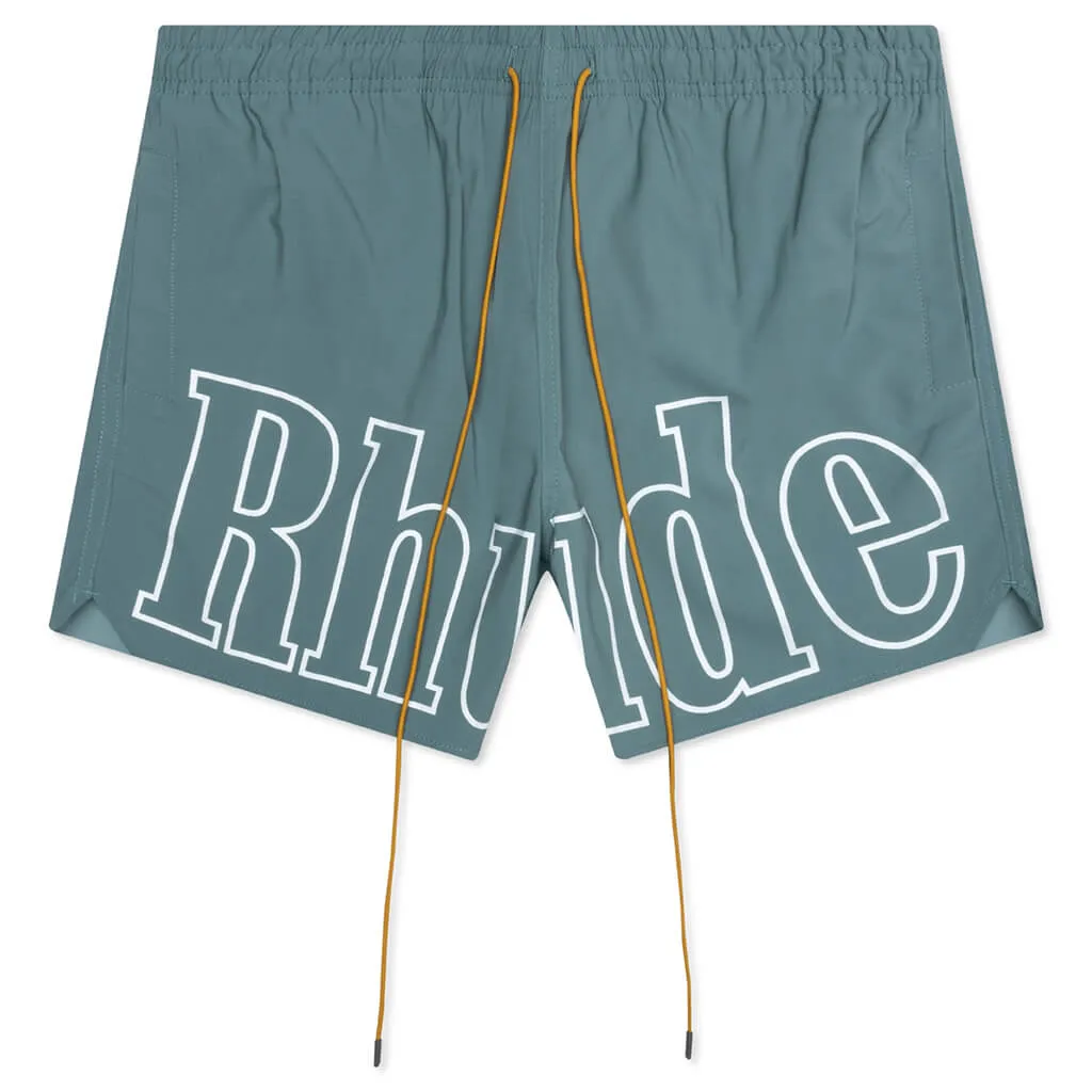 Logo Swim Trunks - Sage