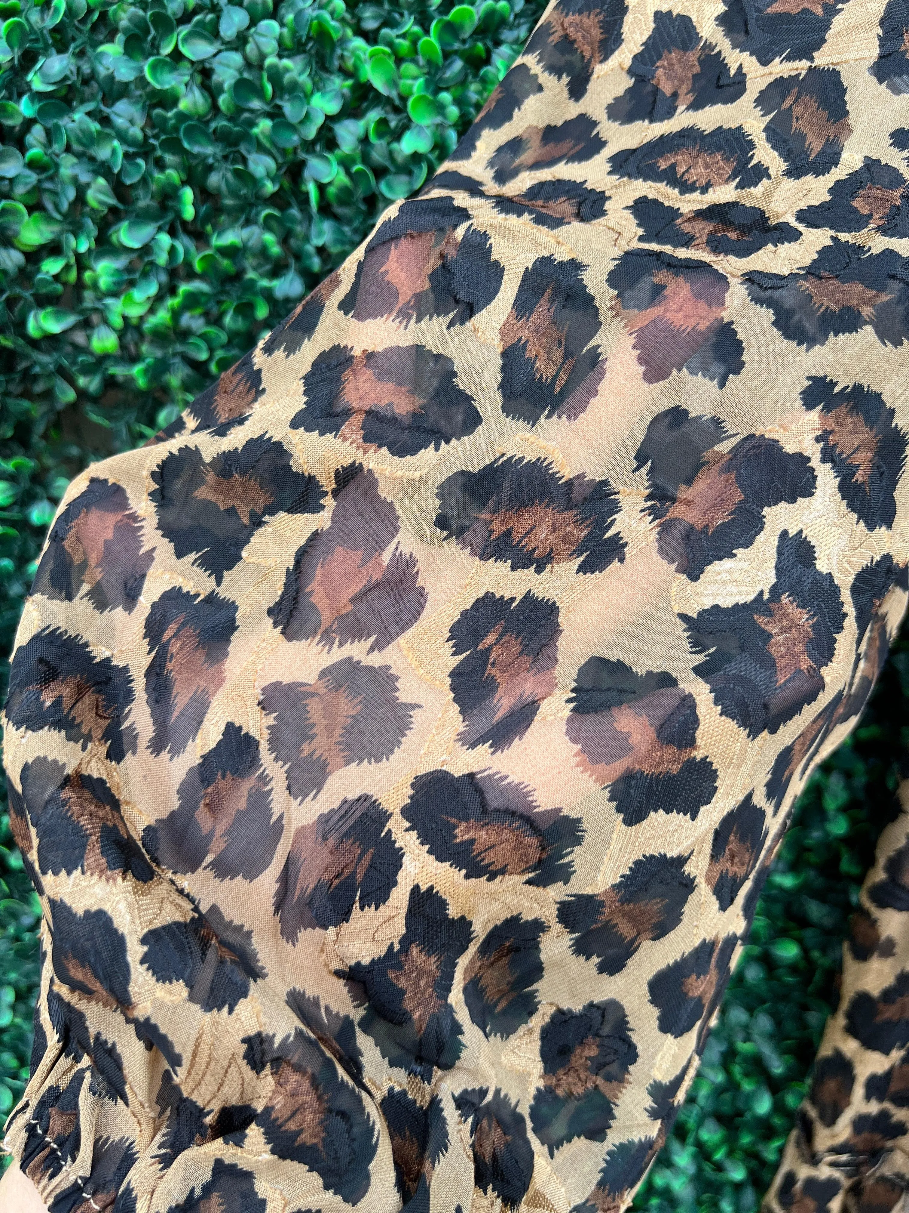 Long Sleeve Cheetah Maxi Dress