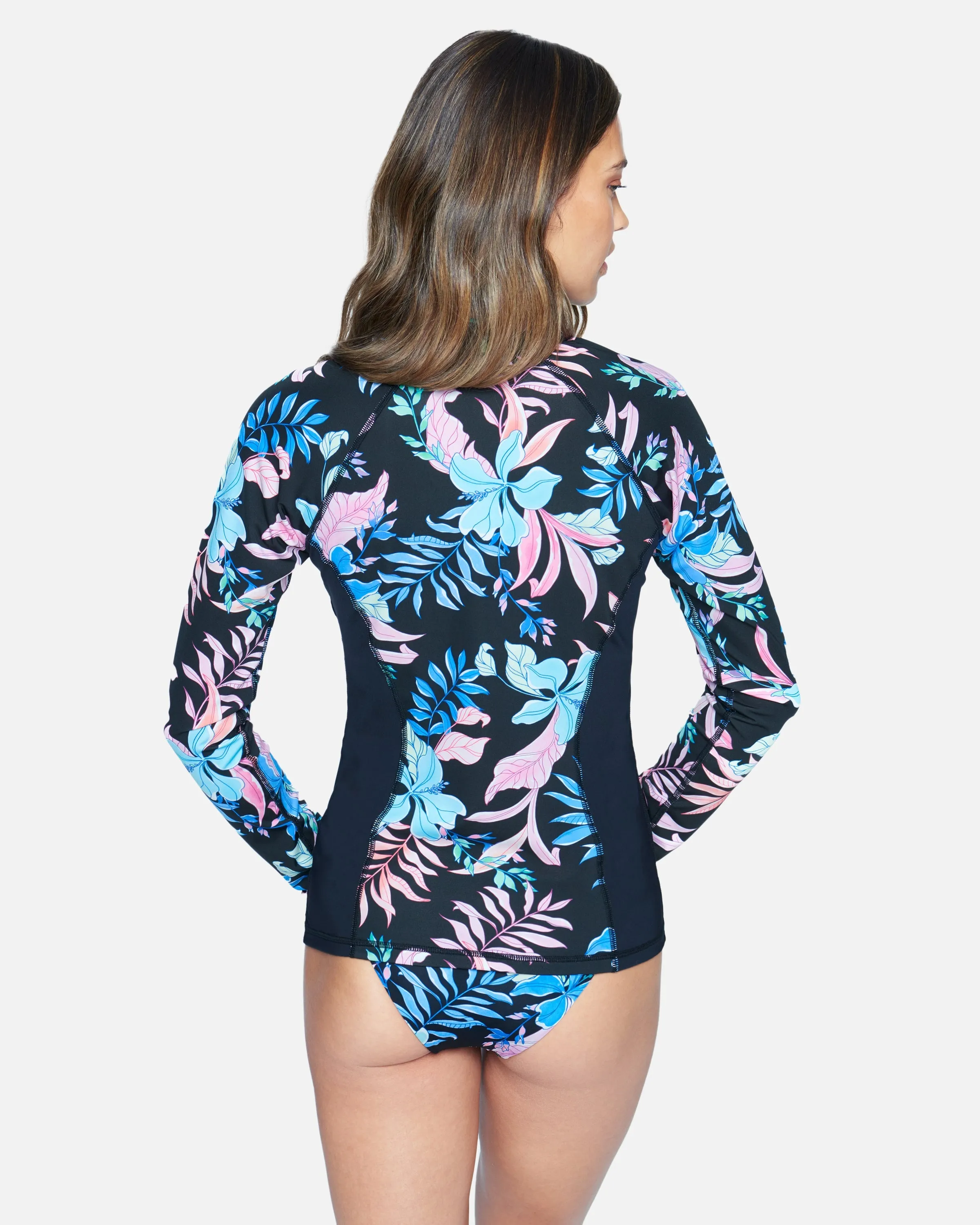 LOST PARADISE ZIP FRONT LONG SLEEVE RASHGUARD